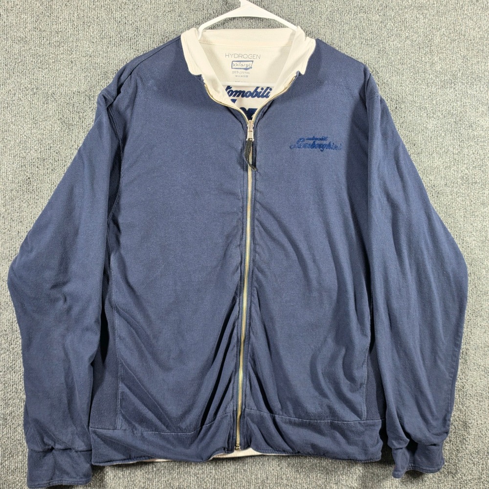 Hydrogen Lamborghini Jacket Mens XXL Reversible Full Zip Made In Italy